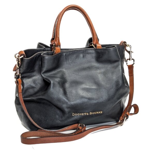Dooney & Bourke Handbags - DOONEY & BOURKE City Barlow Satchel Black Leather Shoulder Bag